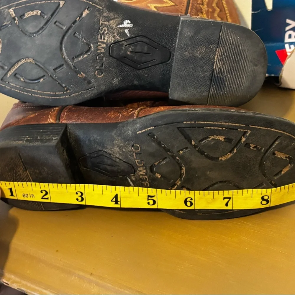 Kids Brown Western Cowboy Boots 6/7